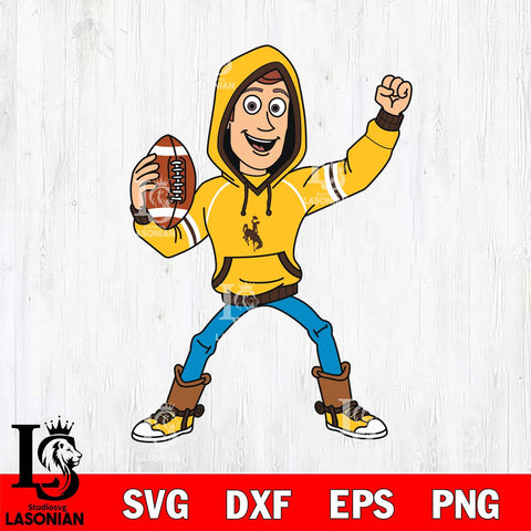 Wyoming Cowboys Toy Story Football Christmas File Cut, NCAA SVG DXF EPS PNG FILE, Digital Download , Criucut , Silhouette