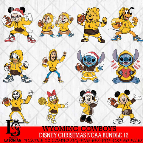 Wyoming Cowboys  Disney christmas NCAA Bundle File Cut, Bundle NCAA SVG DXF EPS PNG FILE, Digital Download , Criucut , Silhouette