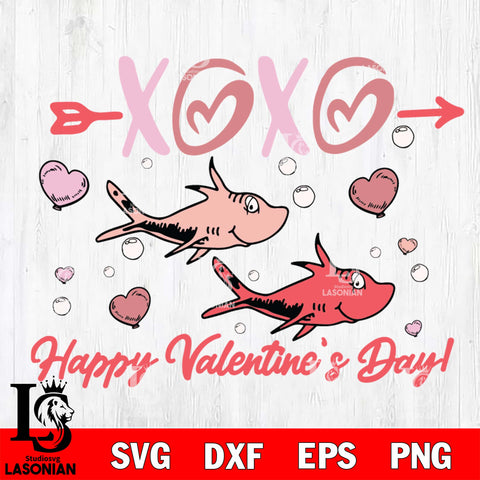 Xo Xo Happy valentine's day svg, Dr seuss svg eps dxf png file, Digital Download,Instant Download