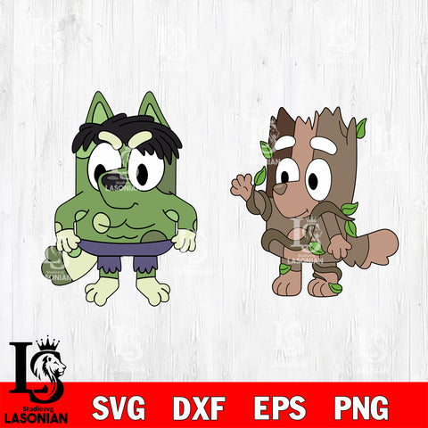 bluey avengers 1 Svg Eps Dxf Png File, Digital Download, Instant Download