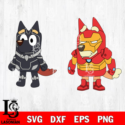 bluey avengers 3 Svg Eps Dxf Png File, Digital Download, Instant Download