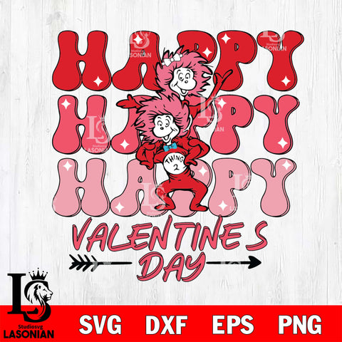 happy happy valentine day svg, Dr seuss svg eps dxf png file, Digital Download,Instant Download