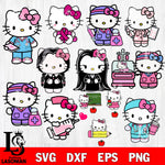 Hello Kitty Nurse ,Horror , Teacher , Doctor bundle SVG DXF EPS PNG file, Digital download, file cut, cricut