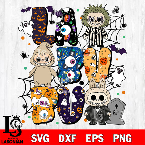 labubu horror film SVG DXF EPS PNG FILE,Halloween File Cut, NCAA Digital Download,Instant Download,Christmas Silhouette