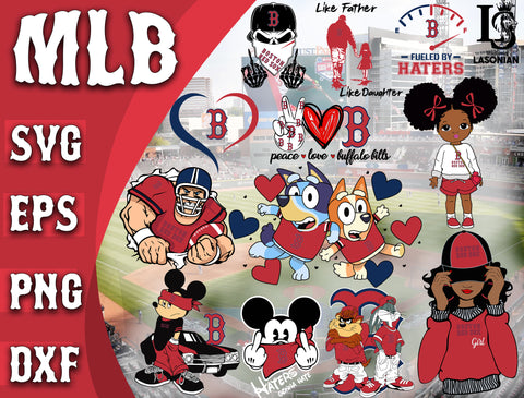 Boston Red Sox Bundle svg, Boston Red Sox  SVG Files,MLB Cricut, Silhouette Studio, Digital Cut Files, Digital Download