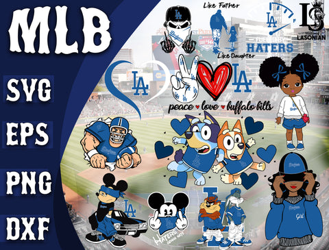 Los Angeles Dodgers Bundle svg , Los Angeles Dodgers SVG Files,MLB Cricut, Silhouette Studio, Digital Cut Files, Digital Download