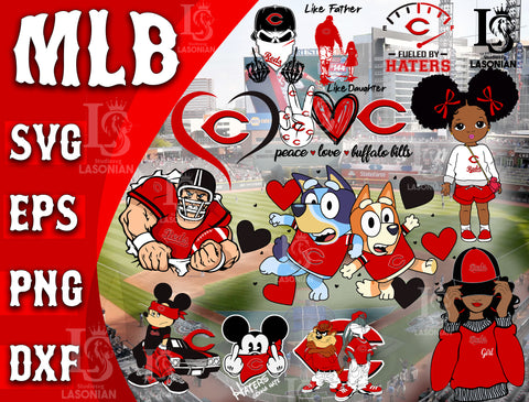 Cincinnati Reds  Bundle svg, Cincinnati Reds SVG Files,MLB Cricut, Silhouette Studio, Digital Cut Files, Digital Download