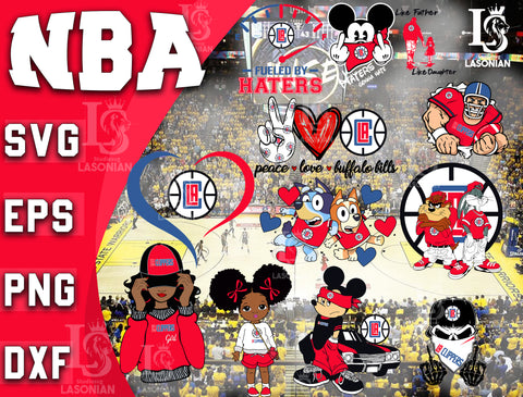 LA Clippers bundle svg NBA bundle svg, bundle 12 file ramdoom NBA svg eps dxf png file, Digital Download, Instant Download