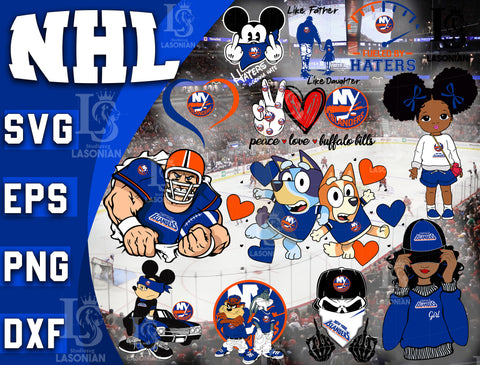 New York Islanders bundle svg, bundle 12 file ramdoom NHL svg, NHL svg dxf eps png file, digital download