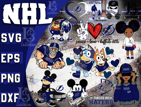 Tampa Bay Lightning bundle svg, bundle 12 file ramdoom NHL svg, NHL svg dxf eps png file, digital download