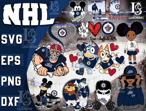 Winnipeg Jets bundle svg, bundle 12 file ramdoom NHL svg, NHL svg dxf eps png file, digital download