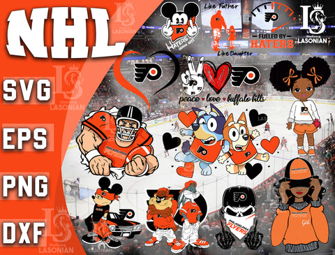 Philadelphia Flyers bundle svg, bundle 12 file ramdoom NHL svg, NHL svg dxf eps png file, digital download