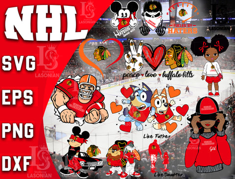 Chicago Blackhawks  bundle svg, bundle 12 file ramdoom NHL svg, NHL svg dxf eps png file, digital download