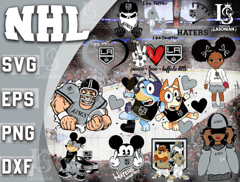 Los Angeles Kings bundle svg, bundle 12 file ramdoom NHL svg, NHL svg dxf eps png file, digital download