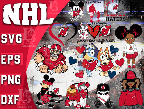 New Jersey Devils bundle svg, bundle 12 file ramdoom NHL svg, NHL svg dxf eps png file, digital download