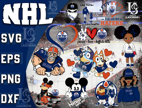 Edmonton Oilers bundle svg, bundle 12 file ramdoom NHL svg, NHL svg dxf eps png file, digital download