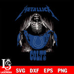 Indianapolis Colts metallica svg eps dxf png file, digital download , Instant Download