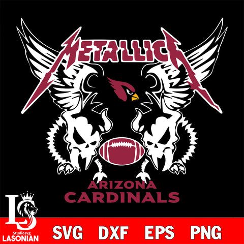 metallica Arizona Cardinals svg eps dxf png file, digital download , Instant Download