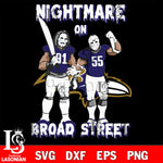 Baltimore Ravens Billy and Jason Voorhees nightmare on broad street svg eps dxf png file, Digital Download , Instant Download