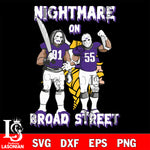 Minnesota Vikings Billy and Jason Voorhees nightmare on broad street svg eps dxf png file, Digital Download, Instant Download