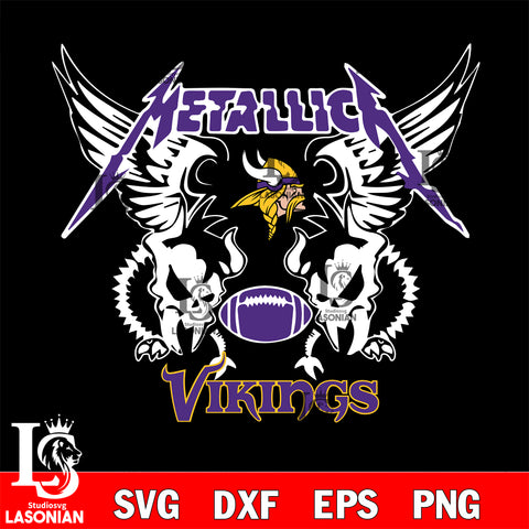 metallica Minnesota Vikings svg eps dxf png file, digital download , Instant Download