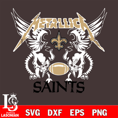 metallica New Orleans Saints svg eps dxf png file, digital download , Instant Download