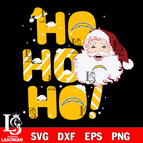 Ho ho ho Los Angeles Chargers svg eps dxf png file, Digital Download , Instant Download
