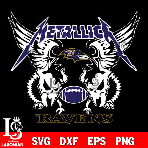metallica Baltimore Ravens svg eps dxf png file, digital download , Instant Download