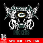 metallica Green Bay Packers svg eps dxf png file, digital download , Instant Download