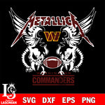 metallica wasington commanders svg eps dxf png file, digital download , Instant Download