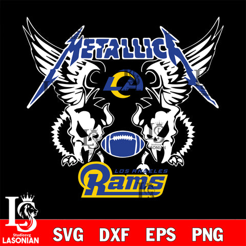 metallica Los Angeles Rams svg eps dxf png file, digital download , Instant Download