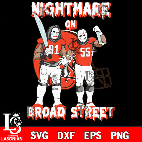 Cleveland Browns Billy and Jason Voorhees nightmare on broad street svg eps dxf png file, Digital Download , Instant Download