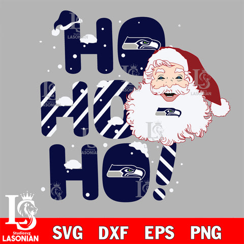 Ho ho ho Seattle Seahawks svg eps dxf png file, Digital Download , Instant Download
