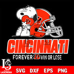 NFL The Peanuts Movie Snoopy Forever Win Or Lose Football Cincinnati Bengals SVG , NFL svg eps dxf png file, digital download , Instant Download