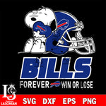 NFL The Peanuts Movie Snoopy Forever Win Or Lose Football Buffalo Bills SVG , NFL svg eps dxf png file, digital download , Instant Download