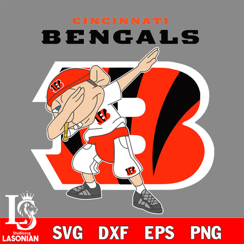 Cincinnati Bengals NFL Football Jeffy Dabbing Sports For Fans svg, NFL svg eps dxf png file, Digital Download , Instant Download