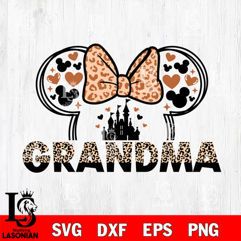 Mama Mouse Leopard Bundle Svg, Family Vacation Svg, Mother's Day svg eps dxf png file, Digital Download, Instant Download