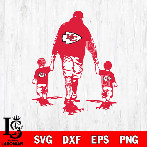 NFL Like father like son Kansas City Chiefs 2 svg eps dxf png file, Digital Download