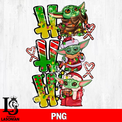 Hohoho Baby Yoda PNG file , Digital Download , Instant Download