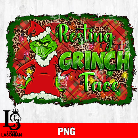 Resting Grinch Face PNG file , Digital Download , Instant Download