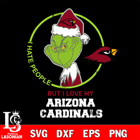 I hate people but i love my Arizona Cardinals svg, NFL svg eps dxf png file, Digital Download , Instant Download