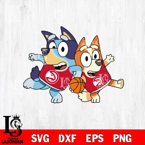 BLUEY ATLANTA HAWKS svg eps dxf png file, Digital Download, Instant Download