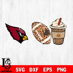 Fall Season Leopard Arizona Cardinals svg, NFL svg eps dxf png file, Digital Download , Instant Download