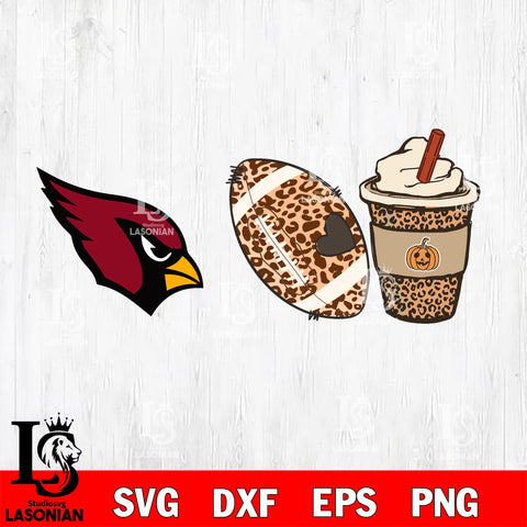 Fall Season Leopard Arizona Cardinals svg, NFL svg eps dxf png file, Digital Download , Instant Download