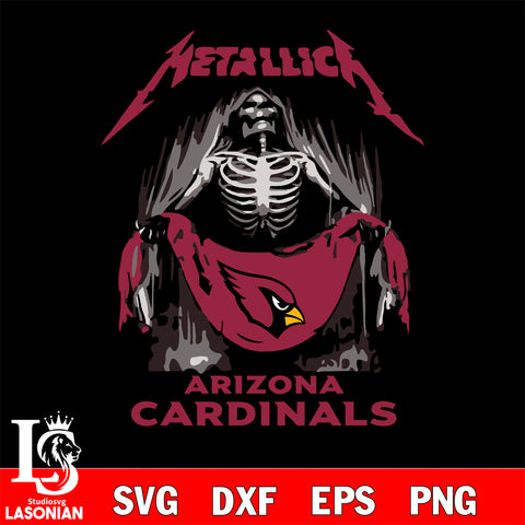 Arizona Cardinals metallica svg eps dxf png file, digital download , Instant Download