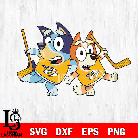 Bluey  Nashville Predators svg dxf eps png file, Digital Download , Instant Download