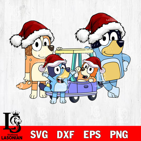 Bluey christmas svg dxf eps png file , Digital Download , Instant Download