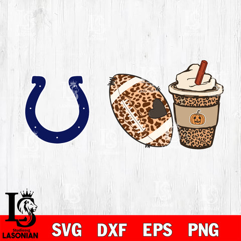 Fall Season Leopard Indianapolis Colts svg, NFL svg eps dxf png file, Digital Download , Instant Download