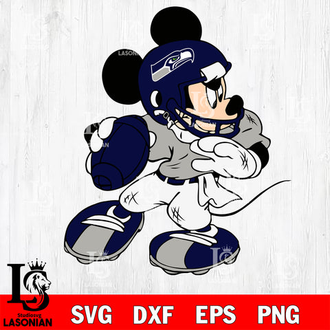 Disney Mickey Mouse Seattle Seahawks svg dxf eps png, Digital Download , Instant Download