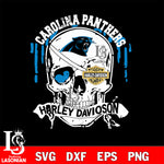 Skull Carolina Panthers Harley davidson svg eps dxf png file, digital download , Instant Download